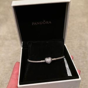 Pandora Heart Bracelet Silver